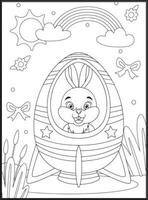 gelukkig Pasen kleur Pagina's voor kinderen vector