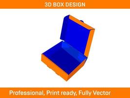 doos verpakking ontwerp sjabloon 3d doos vector