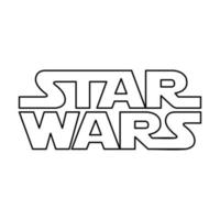 ster oorlogen schets logo vrij downloaden vector