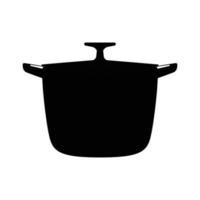 Koken pot silhouet. zwart en wit icoon ontwerp element Aan geïsoleerd wit achtergrond vector