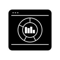 online handel icoon vector. statistieken. analyse illustratie teken. schema symbool of logo. vector