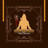 gelukkig maha shivratri cultureel festival mooi achtergrond vector