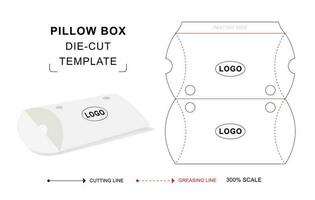 hoofdkussen doos dood gaan besnoeiing sjabloon vector