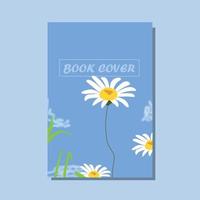 bloemen natuur boek Hoes sjabloon vector