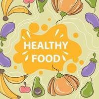 voedingsmiddelen dat helpen in stand houden Gezondheid. levenslang eetpatroon. vector ontwerp met divers groenten