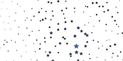 donkerblauwe vectorachtergrond met kleine en grote sterren. vector