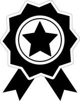 prijs icoon zwart wit winnaar symbool ster vector element