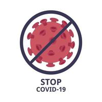 stop covid-19, coronavirus-banner. vectorillustratie wereldwijde pandemie alert. vector