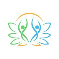 yoga logo icoon ontwerp vector