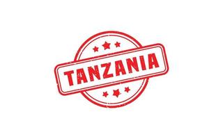 Tanzania rubber postzegel met grunge stijl Aan wit achtergrond vector