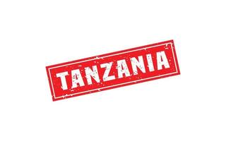 Tanzania rubber postzegel met grunge stijl Aan wit achtergrond vector