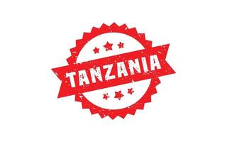 Tanzania rubber postzegel met grunge stijl Aan wit achtergrond vector