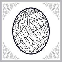 Pasen ei konijn mandala kunsten geïsoleerd Aan wit achtergrond vector