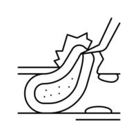 halsslagader endarteriëctomie lijn icoon vector illustratie