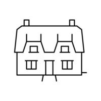 huisje huis lijn pictogram vectorillustratie vector