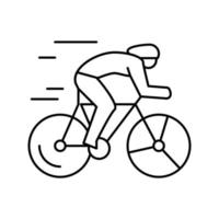 wielersport lijn pictogram vectorillustratie vector