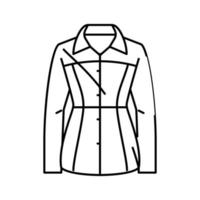 auto jas bovenkleding vrouw lijn icoon vector illustratie