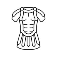 legionair kleding oude rome lijn pictogram vectorillustratie vector