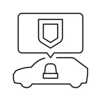 het rijden veiligheid lijn icoon vector illustratie
