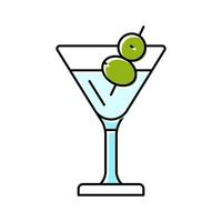 martini drank drinken kleur icoon vector illustratie