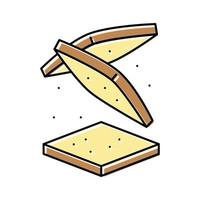 brood plak voedsel besnoeiing kleur icoon vector illustratie