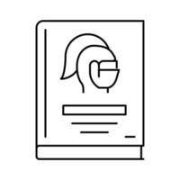 historisch genre lijn pictogram vectorillustratie vector