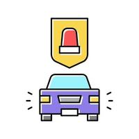 alarm auto beschermen apparaat kleur pictogram vectorillustratie vector