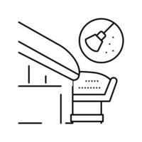 dakgoot schoonmaken lijn pictogram vectorillustratie vector