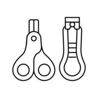 nagelknipper voor pasgeboren baby's lijn pictogram vectorillustratie vector