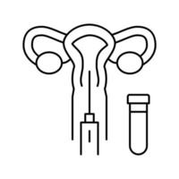 embryo overdracht lijn pictogram vectorillustratie vector