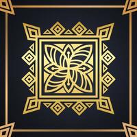 luxe decoratief mandala ontwerp voor bruiloft en Islamitisch achtergrond in goud kleur vector