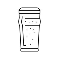 pint bier drinken lijn icoon vector illustratie