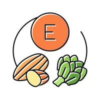 e vitamine kleur icoon vector illustratie
