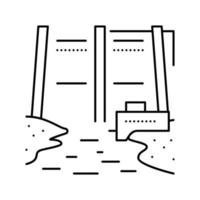 reservoir water lijn pictogram vectorillustratie vector