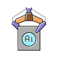 het dragen van aluminiumproductie in plant kleur pictogram vectorillustratie vector