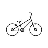 fiets vervoer kleur pictogram vectorillustratie vector