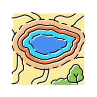 Yellowstone National Park kleur pictogram vectorillustratie vector