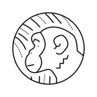 aap chinese horoscoop dierlijke lijn pictogram vectorillustratie vector