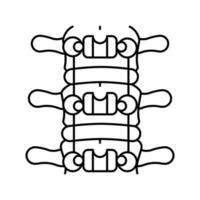 spinal fusie lijn icoon vector illustratie