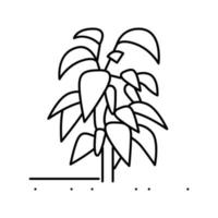 plant chili peper lijn pictogram vectorillustratie vector