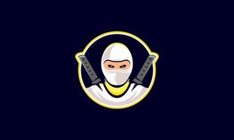 Ninja logo mascotte karakter vector