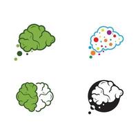 hersenen vector logo set