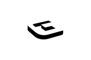 zwart wit eerste brief g logo vector