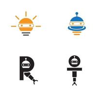 robottechnologie logo set vector