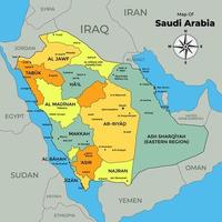 kaart ff saudi Arabië vector