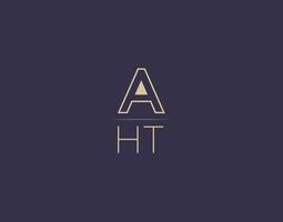 aht brief logo ontwerp modern minimalistische vector afbeeldingen