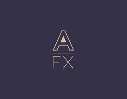 afx brief logo ontwerp modern minimalistische vector afbeeldingen