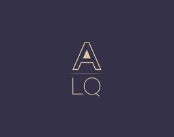 alq brief logo ontwerp modern minimalistische vector afbeeldingen