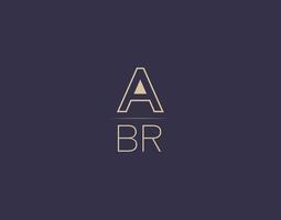 abr brief logo ontwerp modern minimalistische vector afbeeldingen