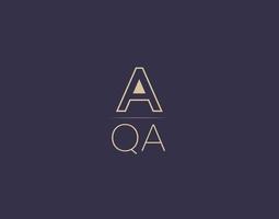 aqa brief logo ontwerp modern minimalistische vector afbeeldingen